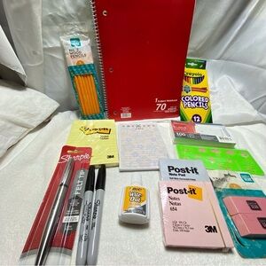Bundle of school office supplies.
